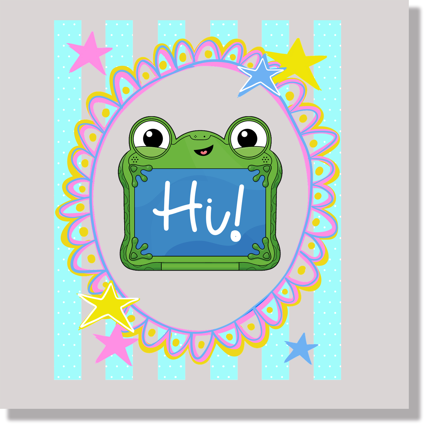 Preppy Stripes Lilly Pad  DTF Transfer