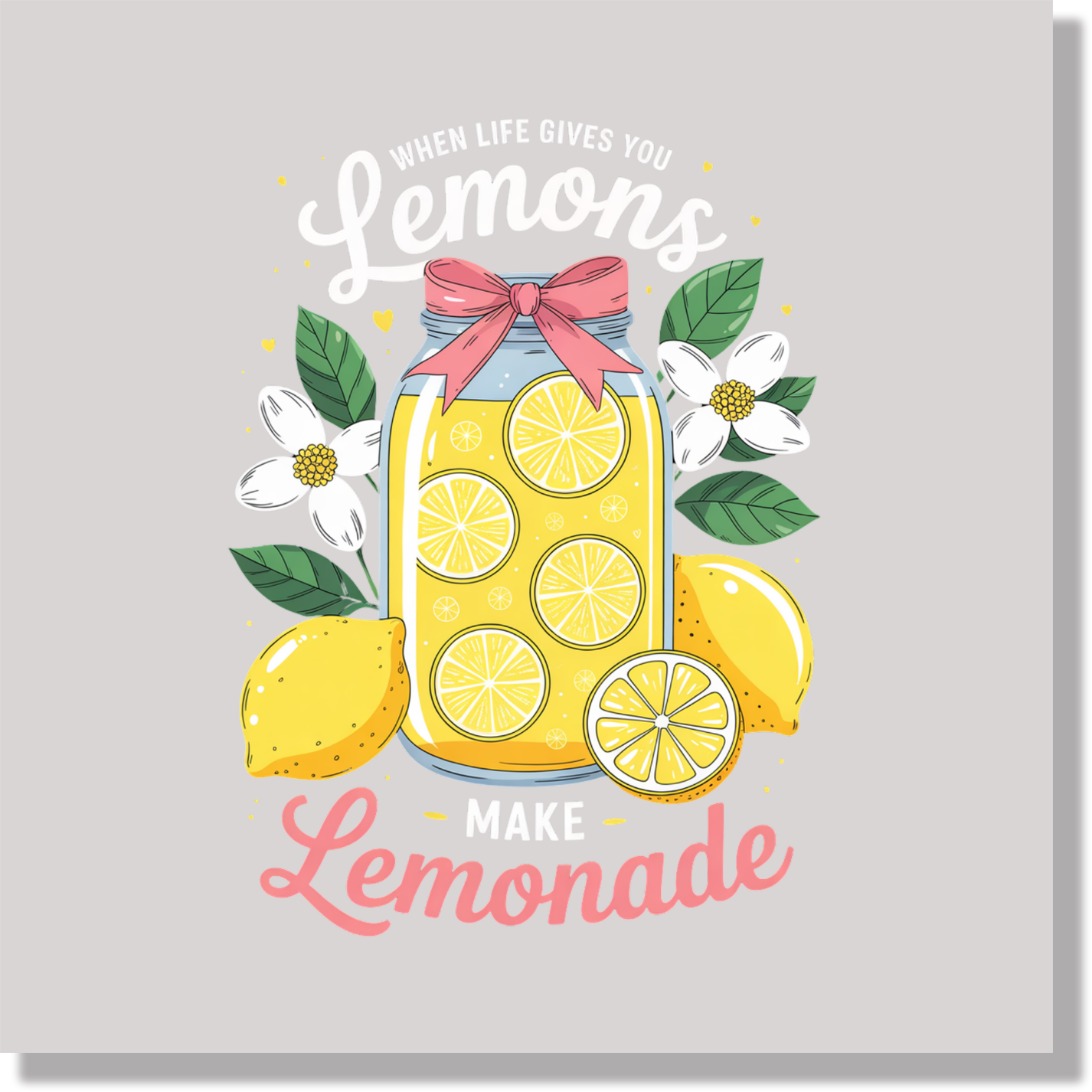 Preppy When Life Gives You Lemons Make Lemonade Women DTF Transfer
