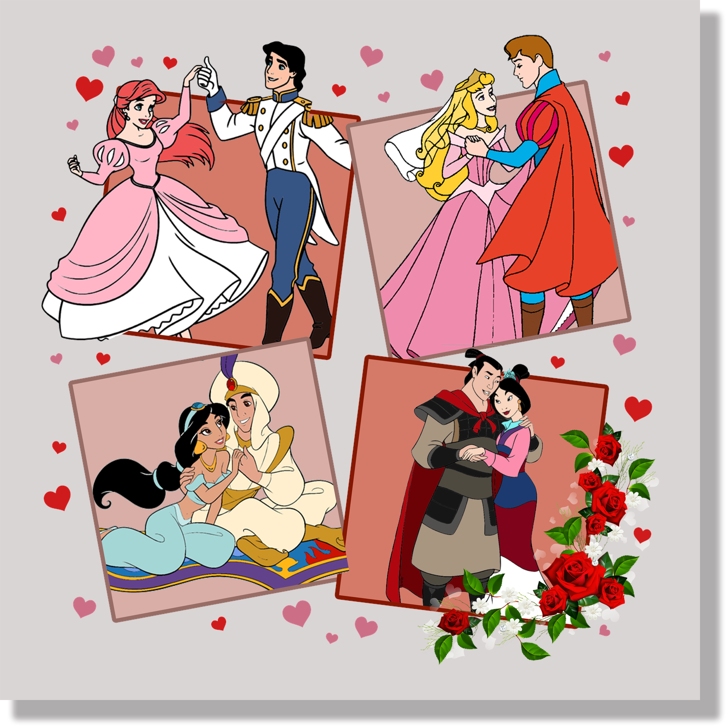 Prince & Princess Disney Love DTF Transfer
