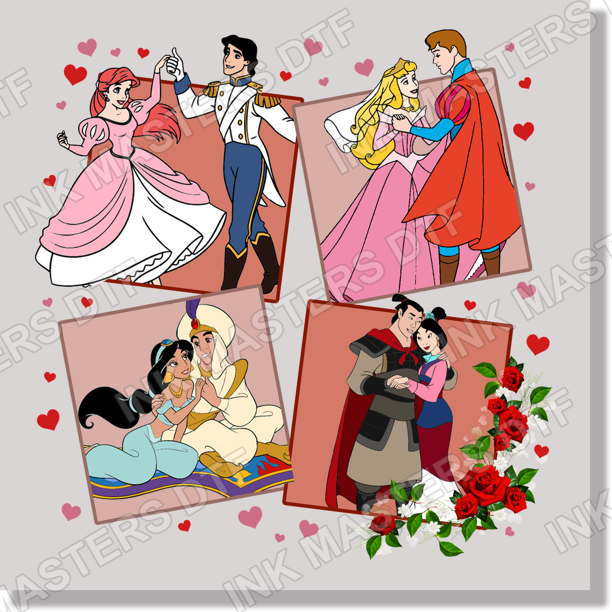Prince & Princess Disney Love DTF Transfer