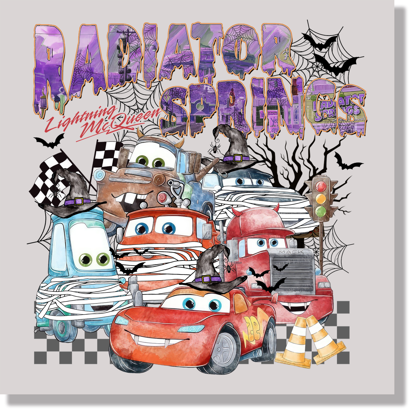 Radiator Springs Halloween DTF Transfer