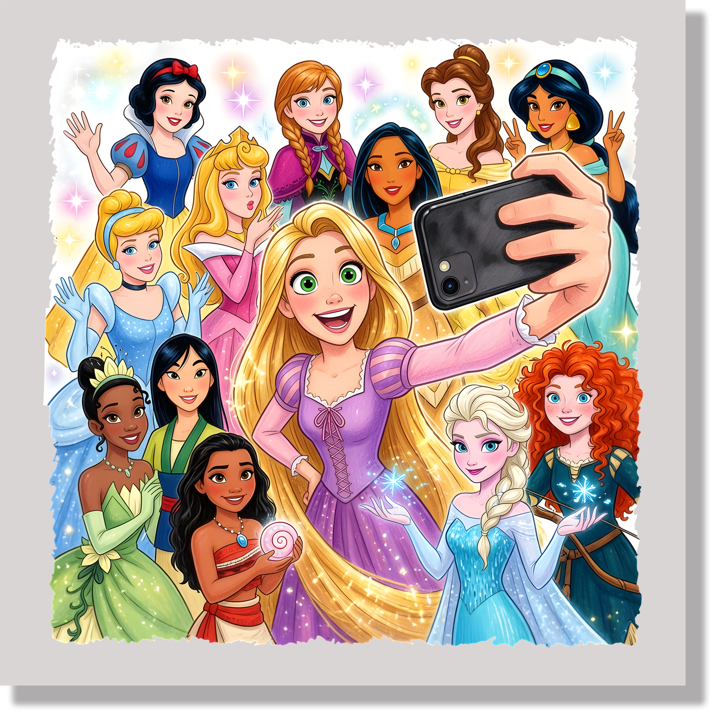 Rapunzel Selfie DTF Transfer