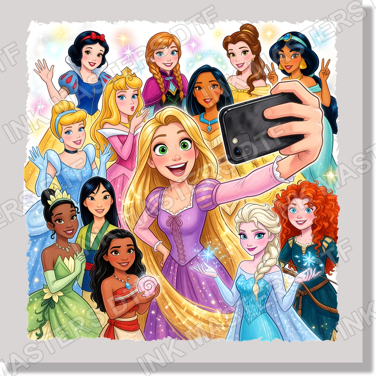 Rapunzel Selfie DTF Transfer
