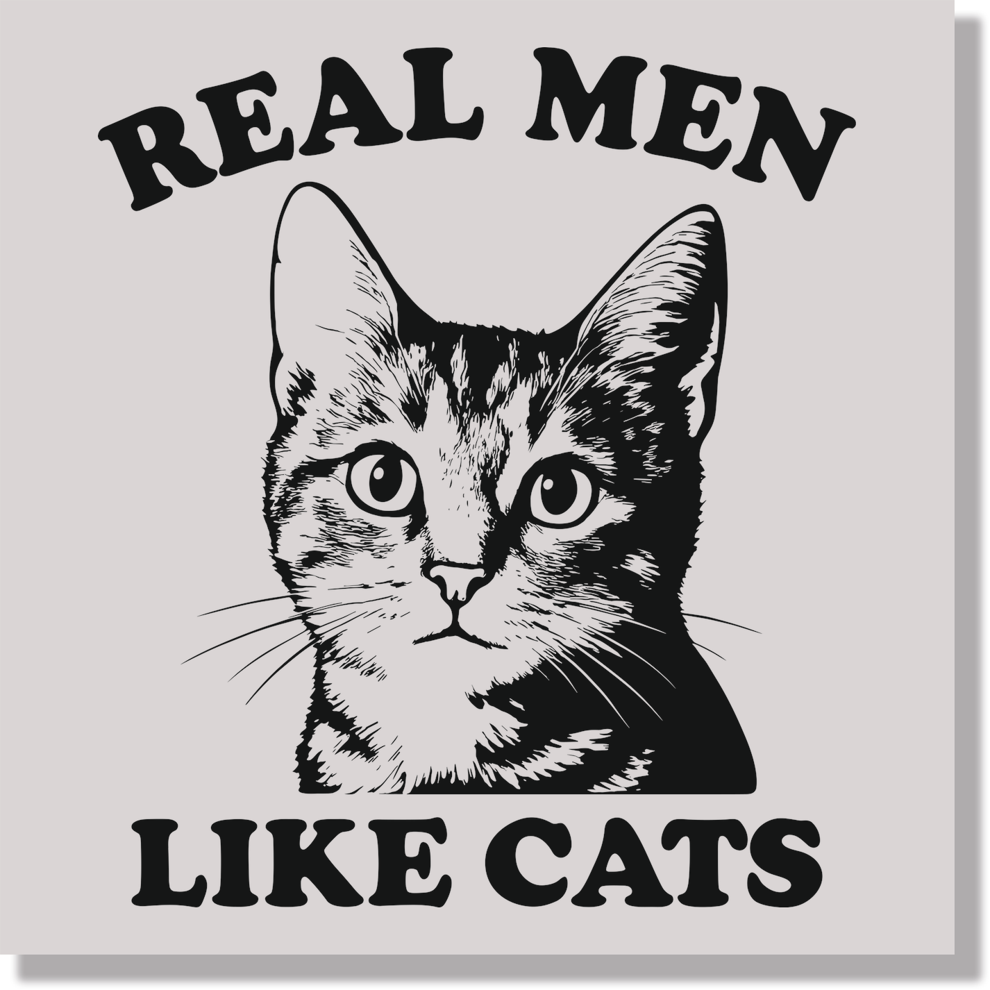 Real Men Like Cats DTF Transfer