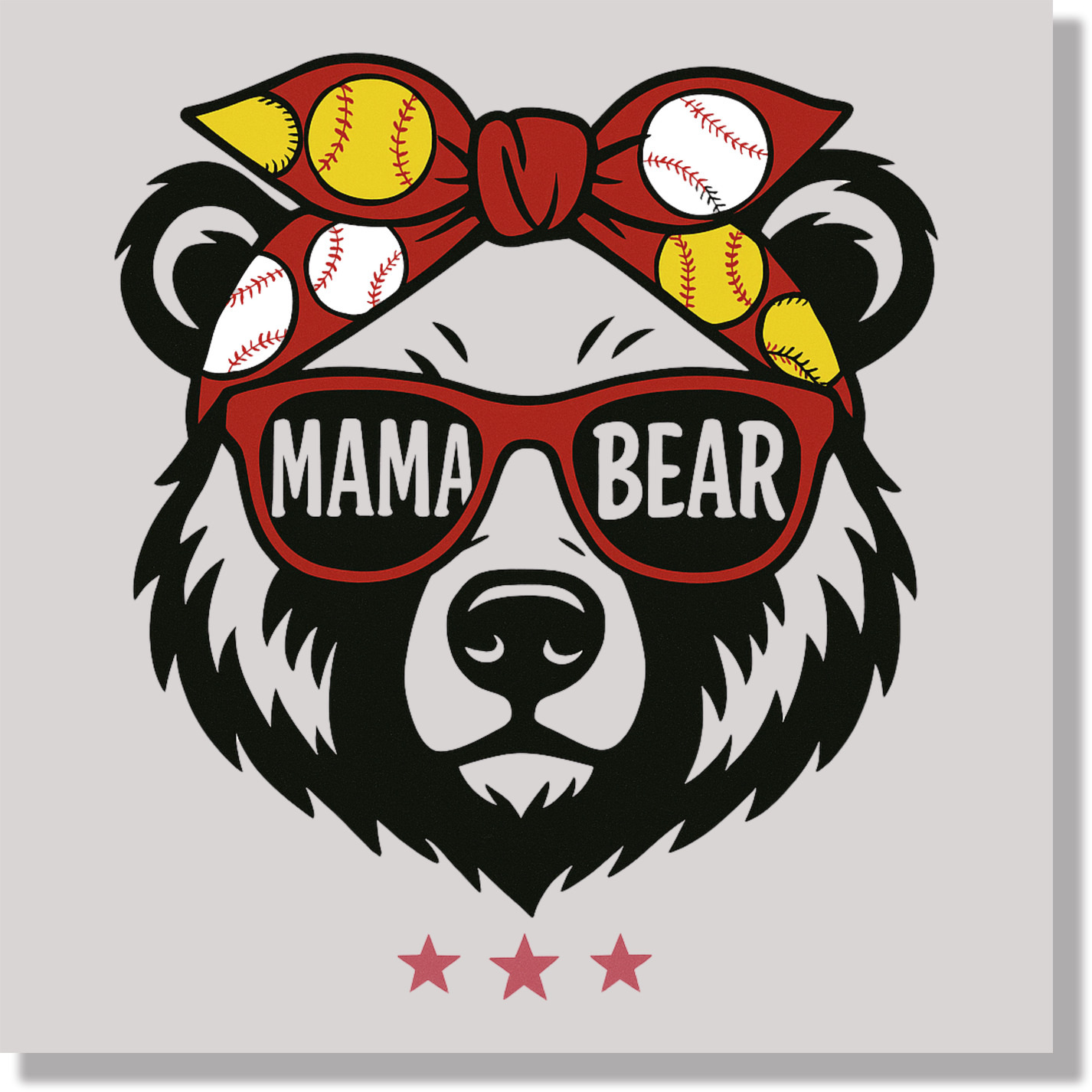 Softball Mama Bear DTF Transfer