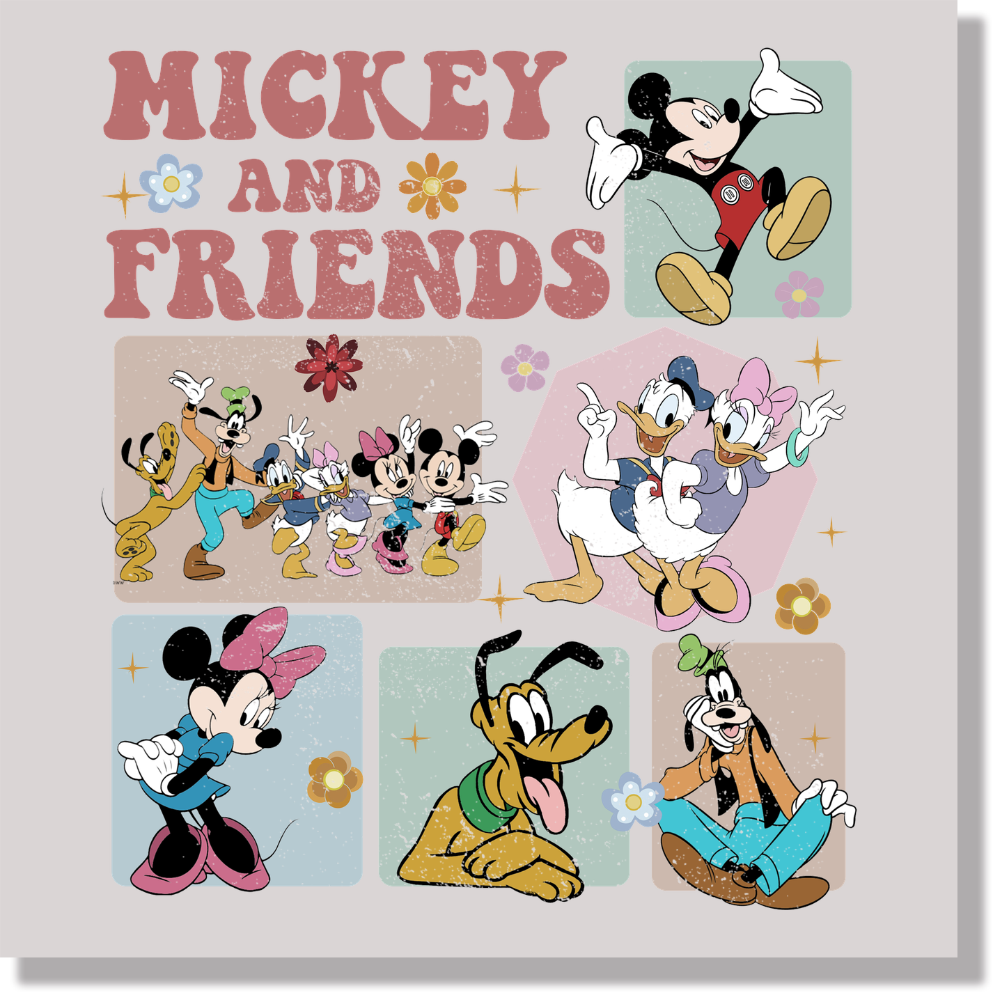 Spring Theme Mickey & Friends DTF Transfer
