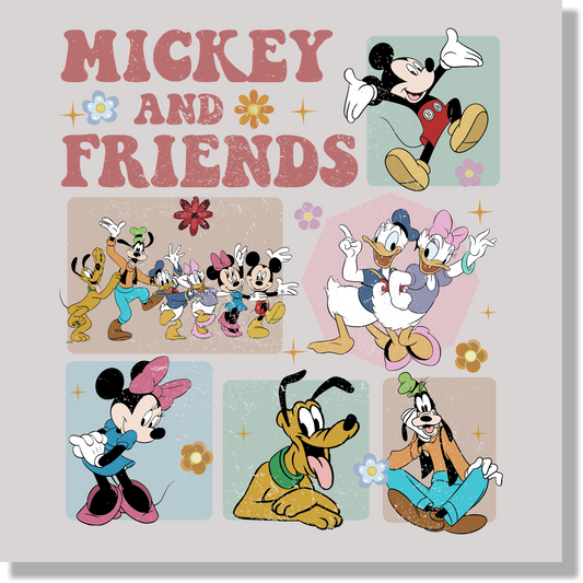 Spring Theme Mickey & Friends DTF Transfer