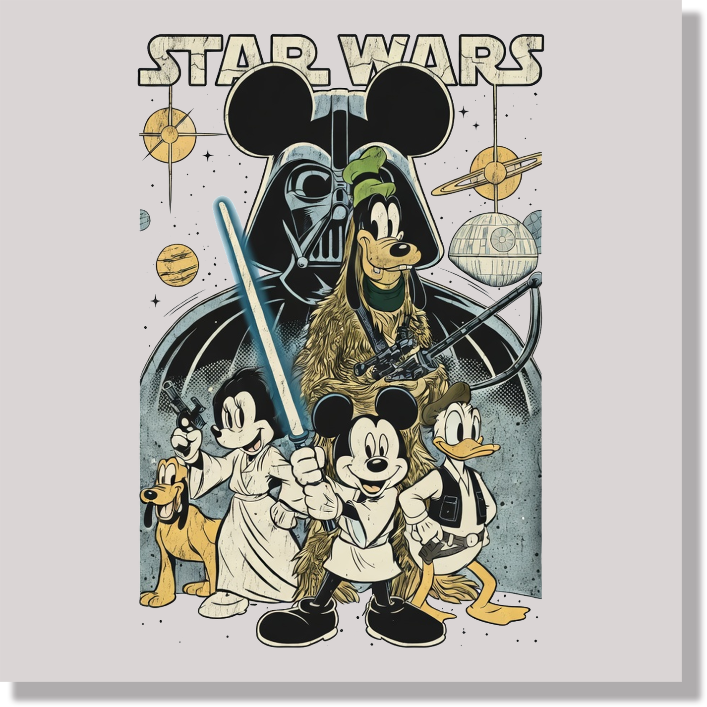 Star Wars Mickey & Friends DTF Transfer