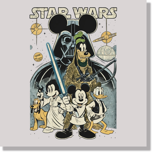 Star Wars Mickey & Friends DTF Transfer