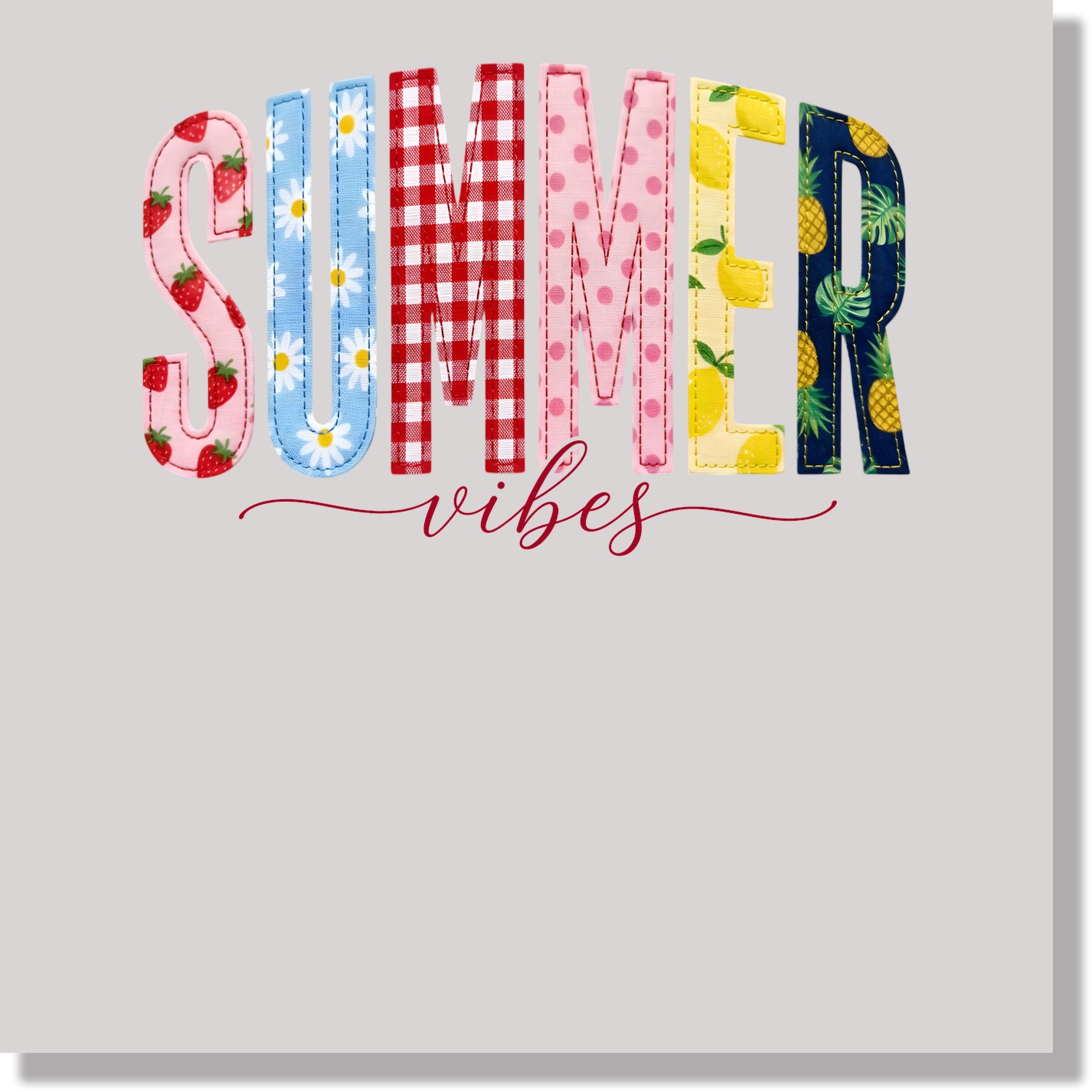 Summer Vibes Patchwork DTF Transfer