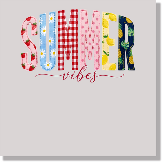Summer Vibes Patchwork DTF Transfer
