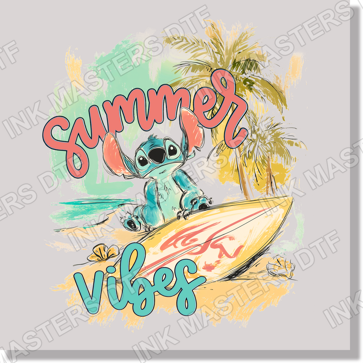 Summer Vibes Stitch DTF Transfer