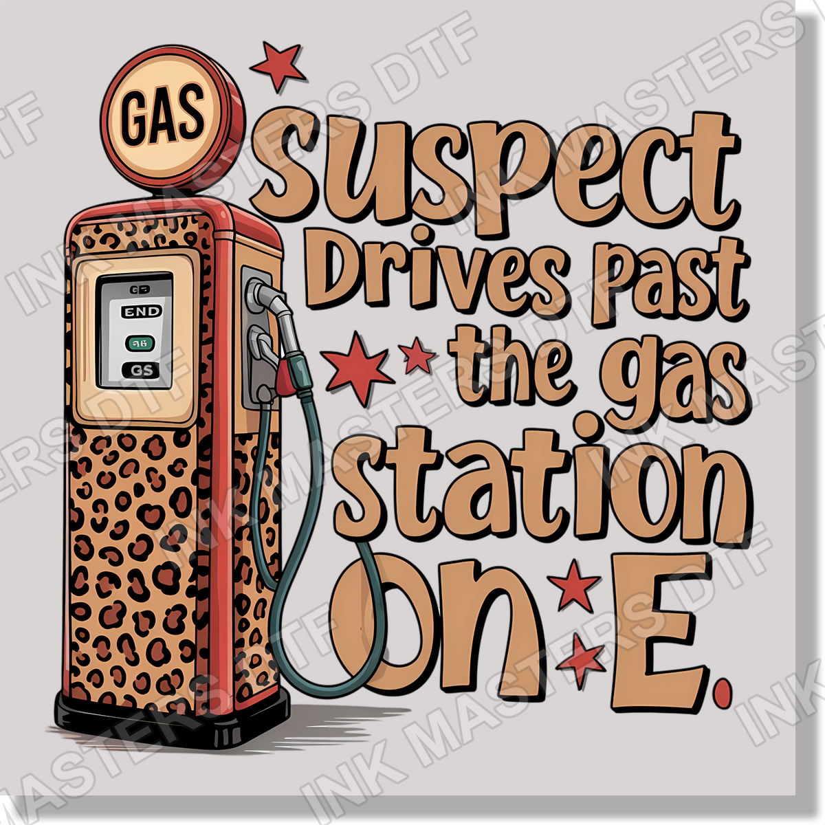 Suspect Drives Past The Gas Station On E DTF Transfer