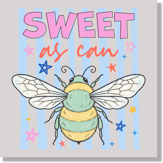 Sweet Bee Summer Preppy Kids DTF Transfer
