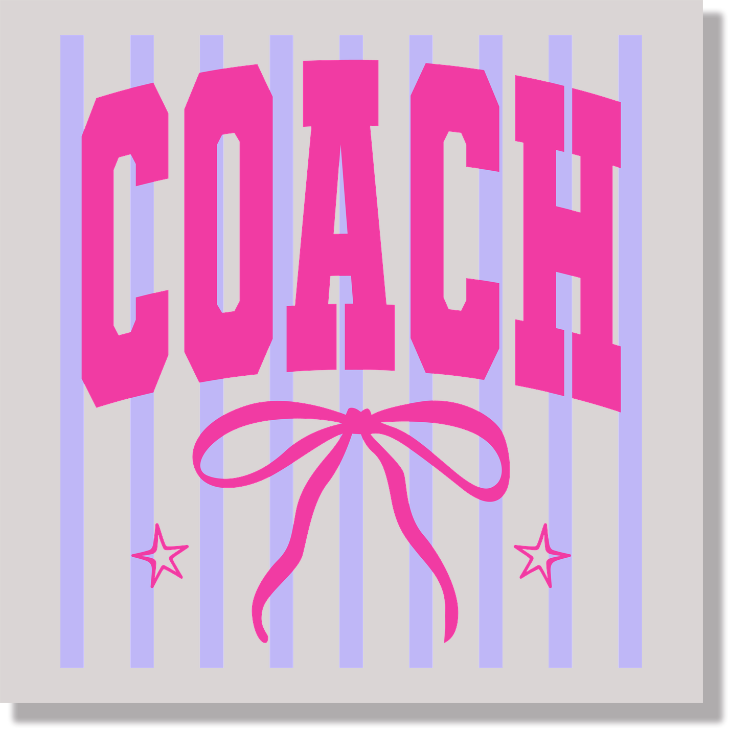 Teacher Appreciation Preppy Stripped Coach DTF Transfer