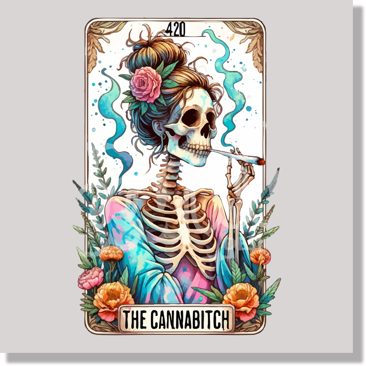 The Cannabitch Tarot Card 420 DTF Transfer