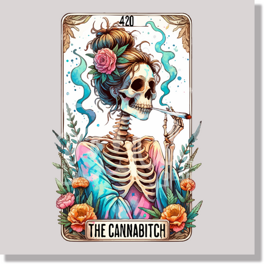 The Cannabitch Tarot Card 420 DTF Transfer