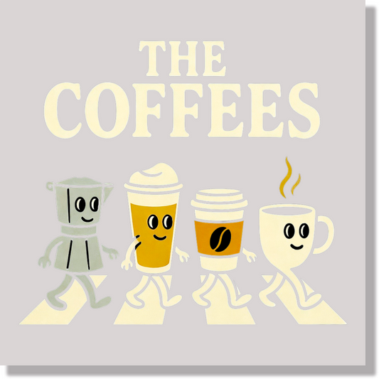 The Coffees Abbey Road Funny DTF Transfer