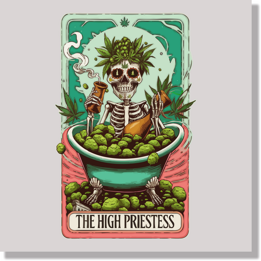 The High Prietess 420 Tarot Card   DTF Transfer
