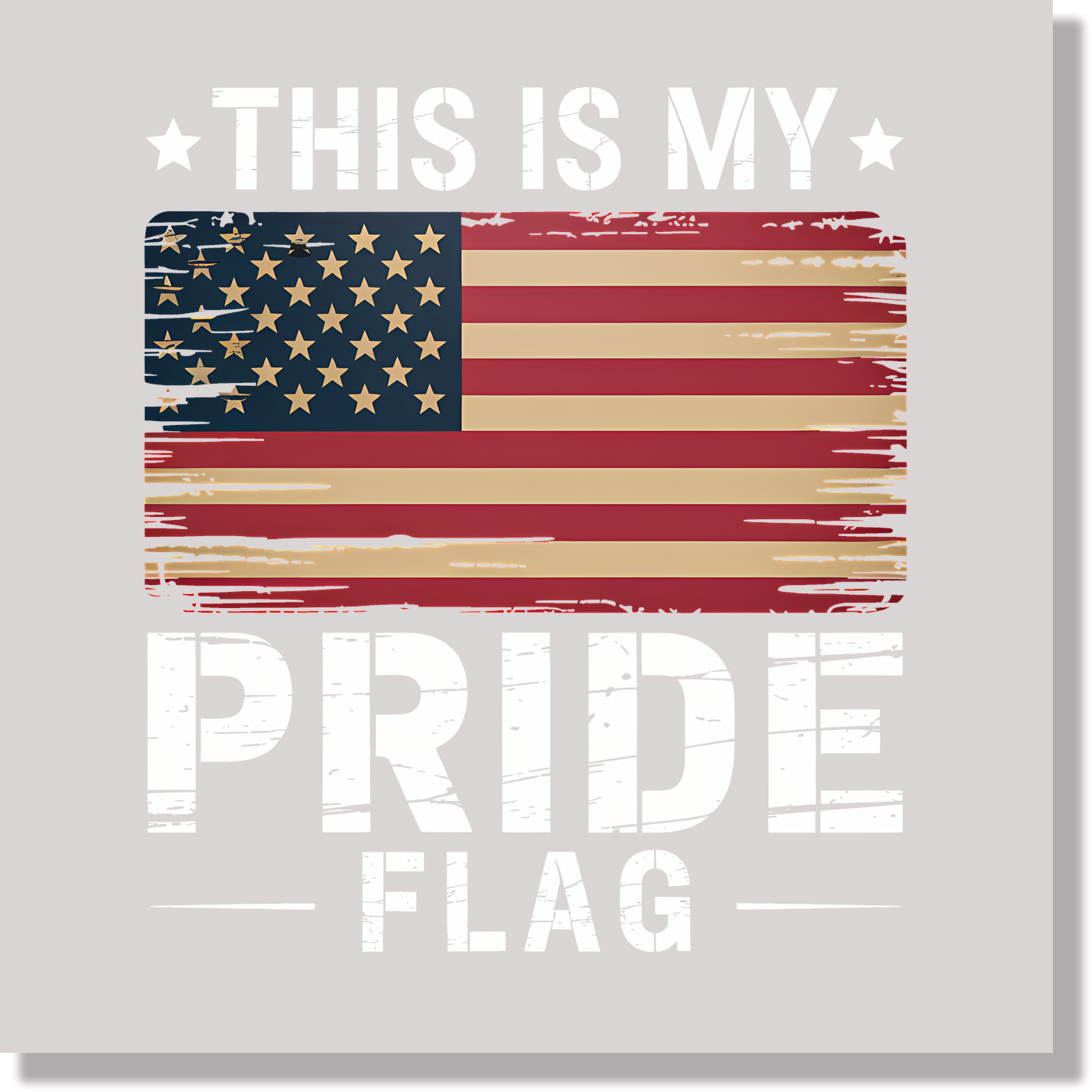 This Is My Pride Flag American Flag 4th of July & Patriotic  DTF Transfer