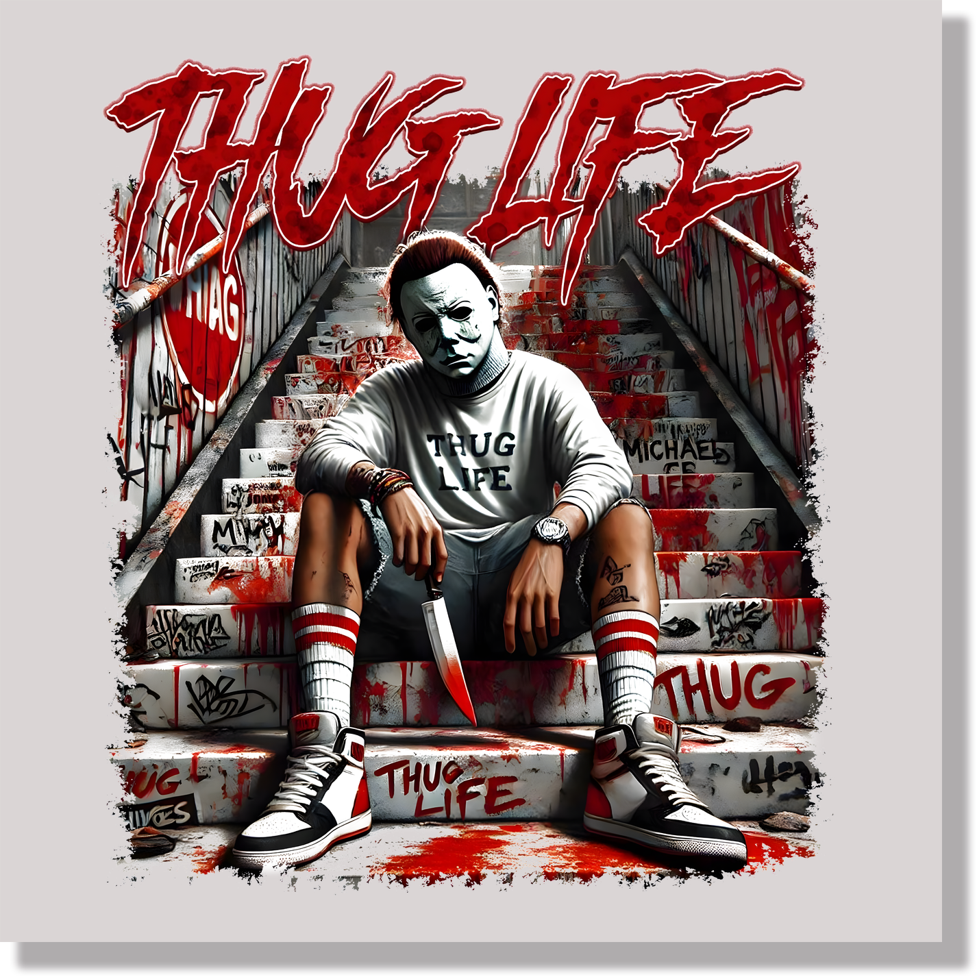 Thug Life Myers  DTF Transfer