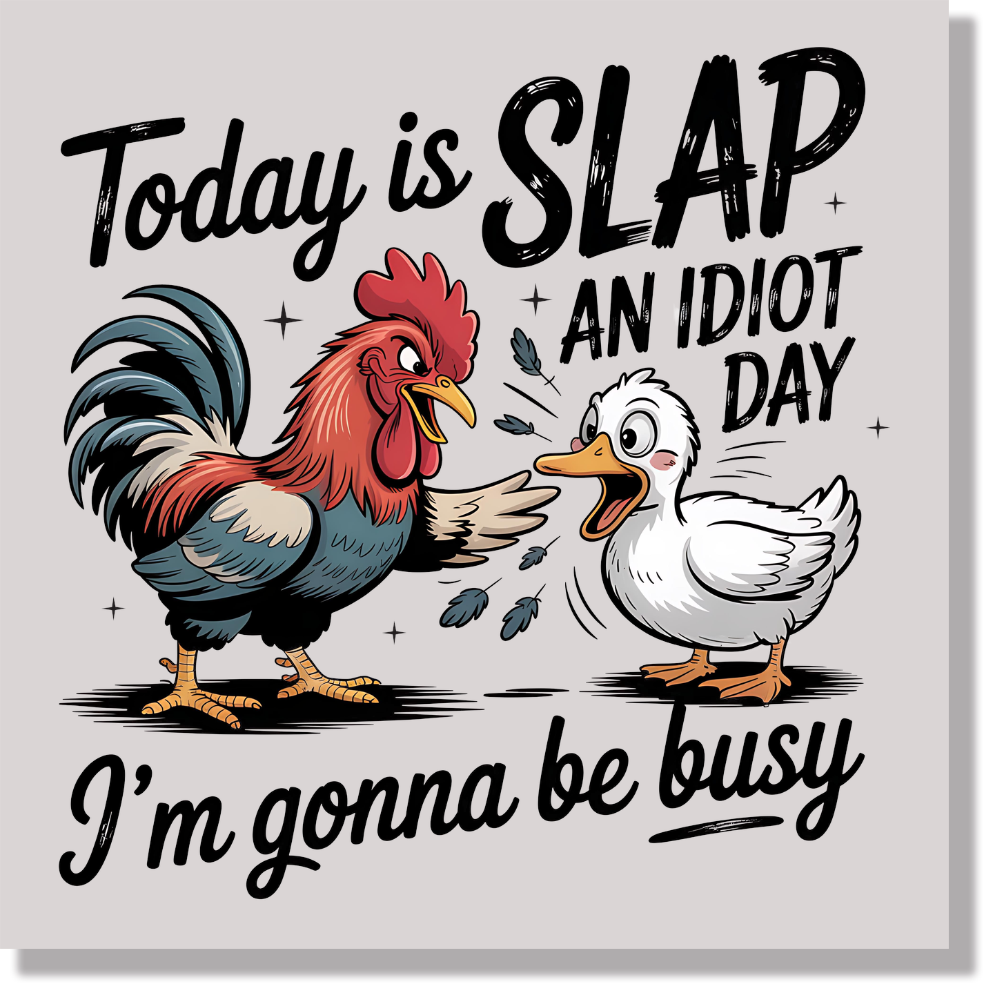 Today Is Slap An Idiot Day I'm Gonna Be Busy Funny   DTF Transfer