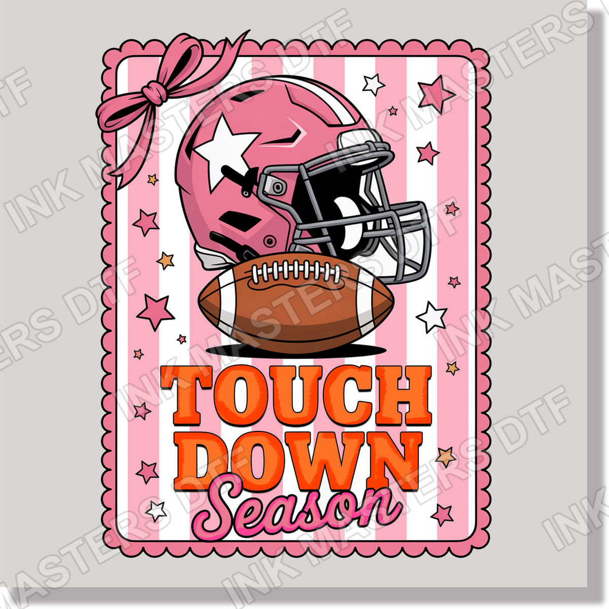 Touch Down Season Pink  DTF Transfer