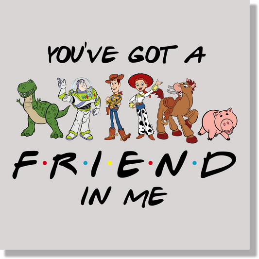 Toy Story Friends Black Text DTF Transfer