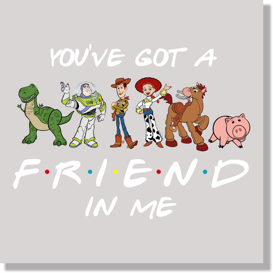 Toy Story Friends White Text DTF Transfer