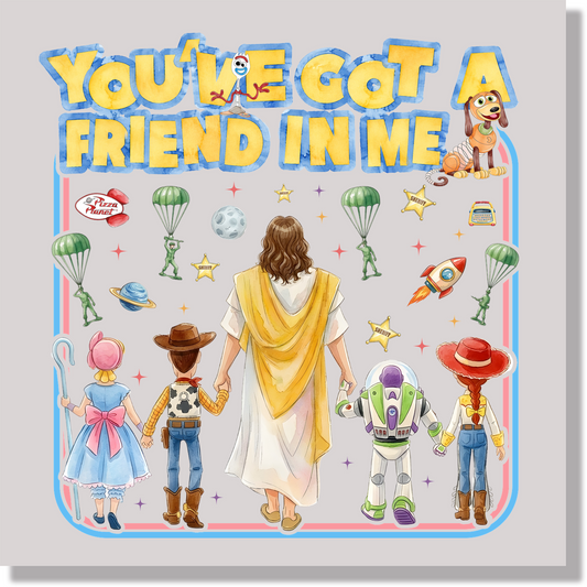 Toy Story & Jesus DTF Transfer
