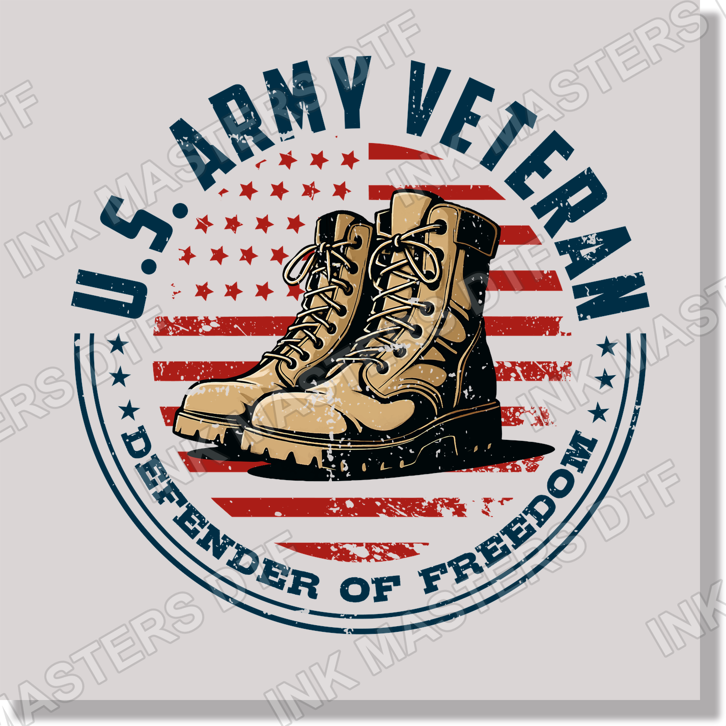 US Army Veteran Defender Of Freedom 4th of July & Patriotic DTF Transfer