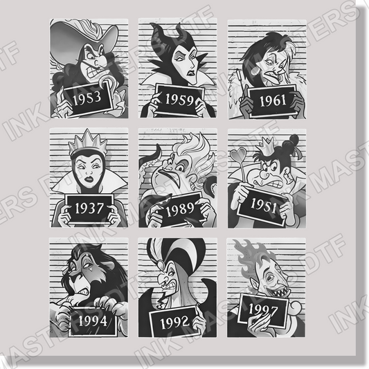 Villain Mugshot DTF Transfer