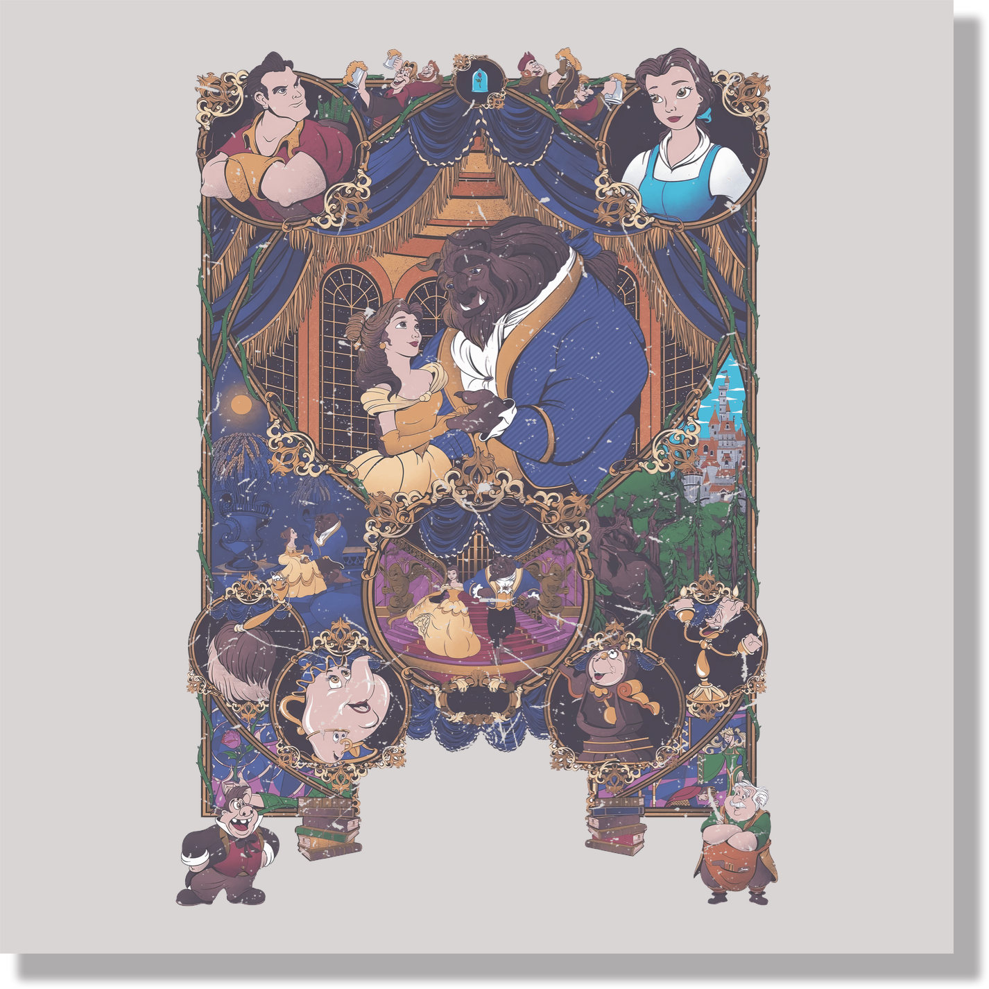 Vinatge Disney Princess Cover DTF Transfer