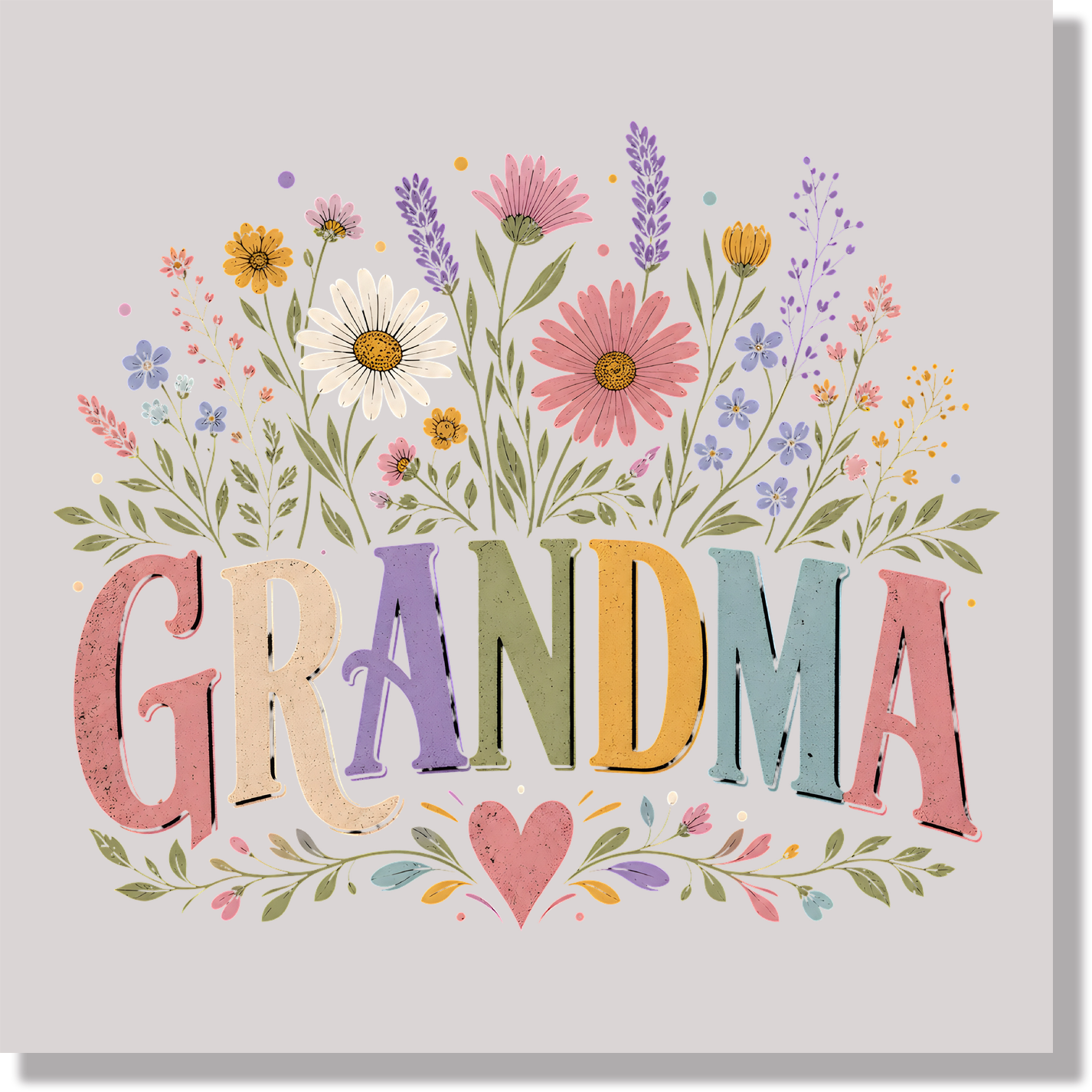 Vinatge Grandma Wildflower DTF Transfer