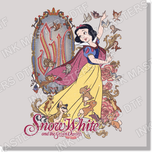 Vinatge Snow White DTF Transfer