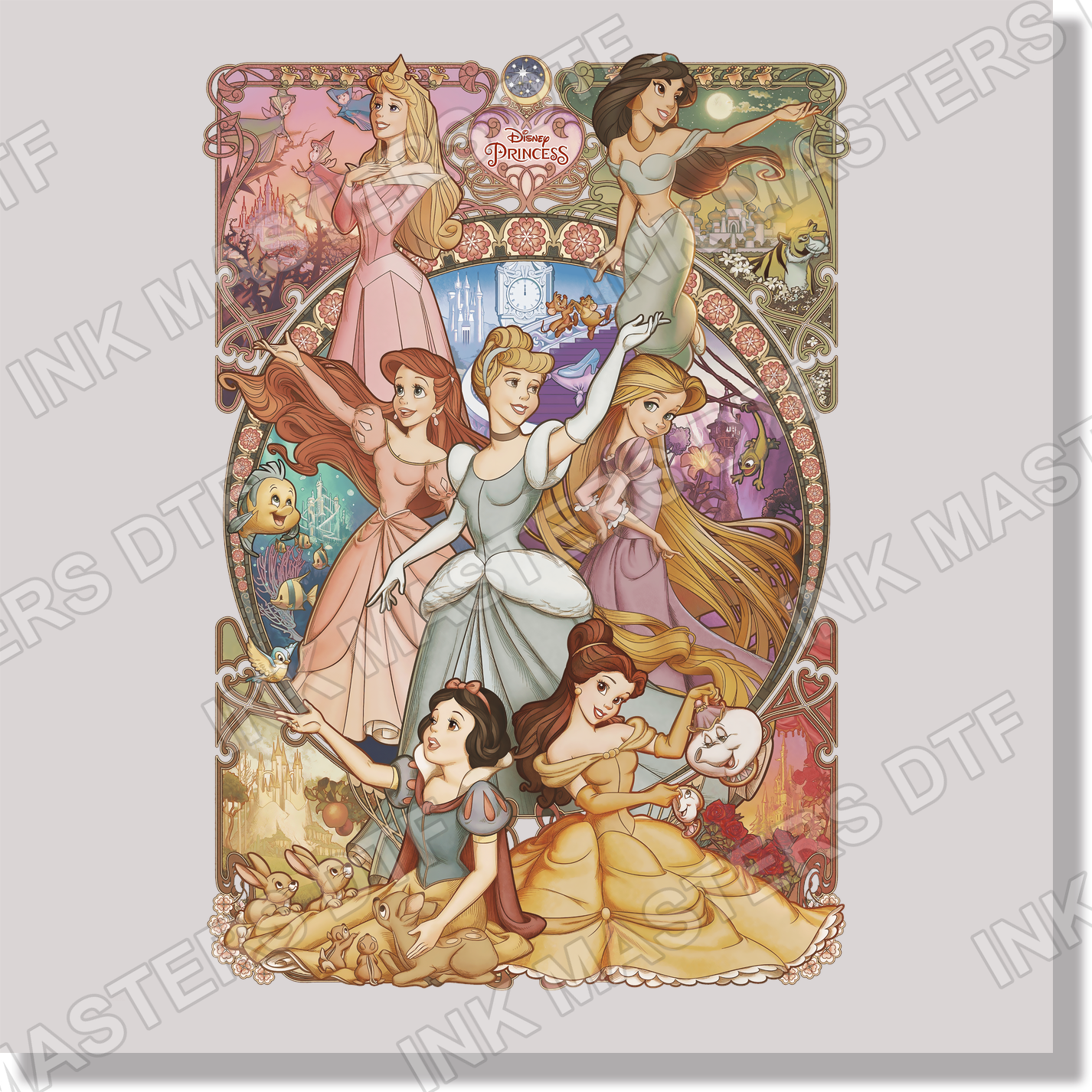 Vintage Disney Princess DTF Transfer