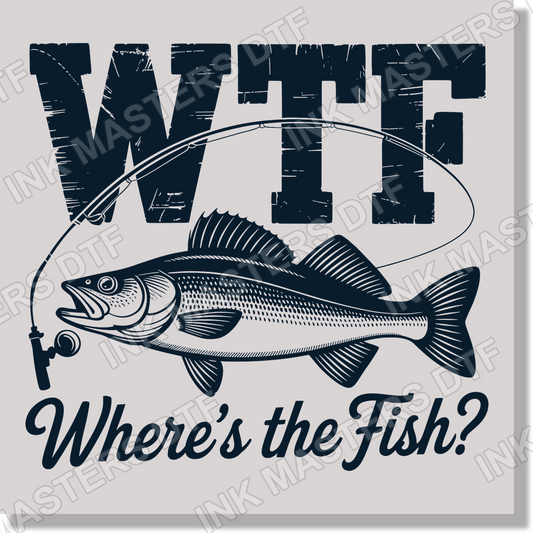 WTF Where's The Fish DTF Transfer