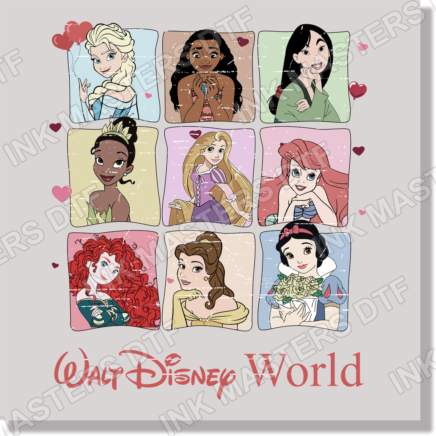 Walt Disney World Princess DTF Transfer