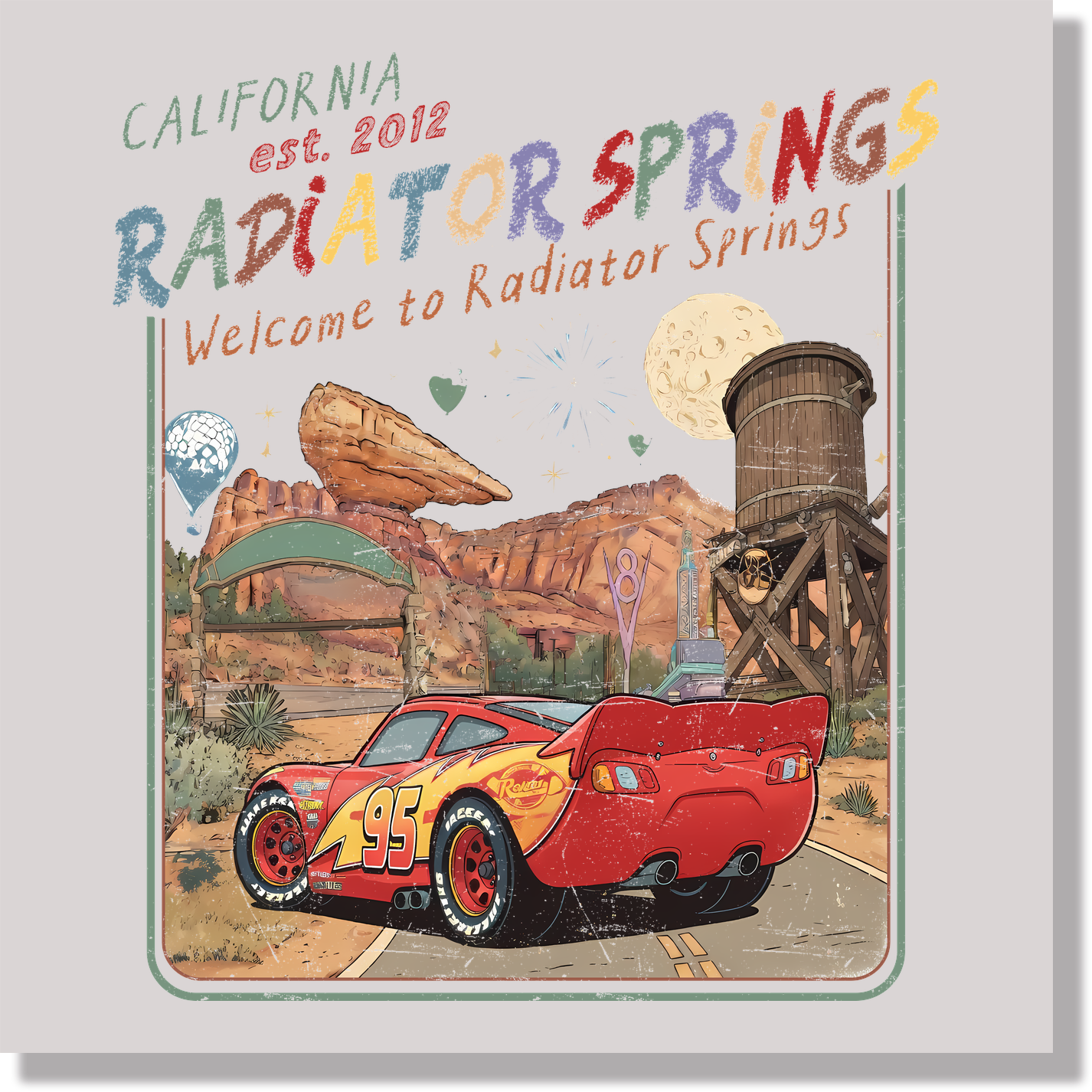 Welcome To Radiator Springs DTF Transfer