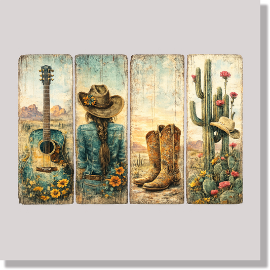 Western Cowgirl Country Music Women DTF Transfer
