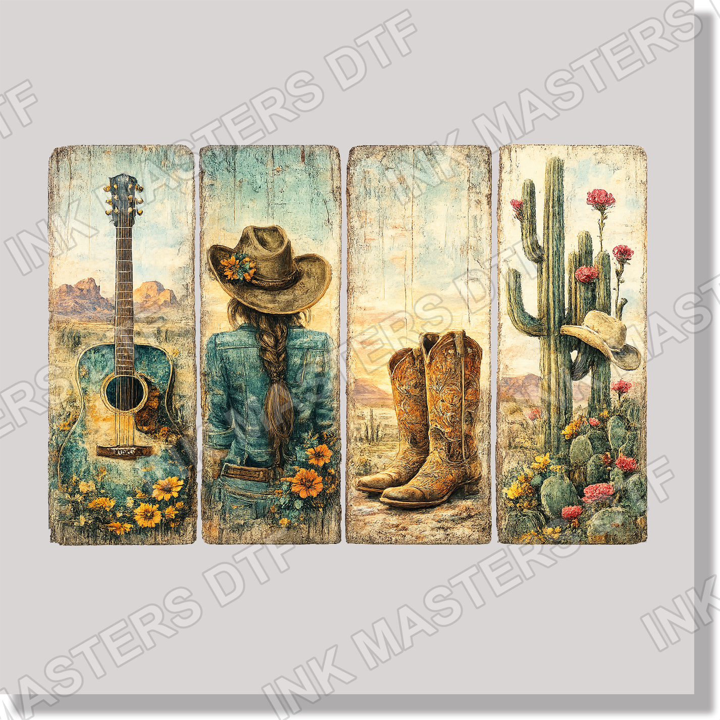 Western Cowgirl Country Music Women DTF Transfer