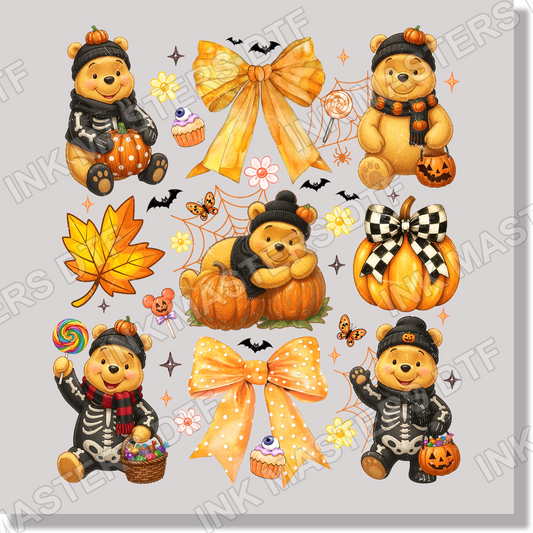 Winnie The Pooh Fall DTF Transfer