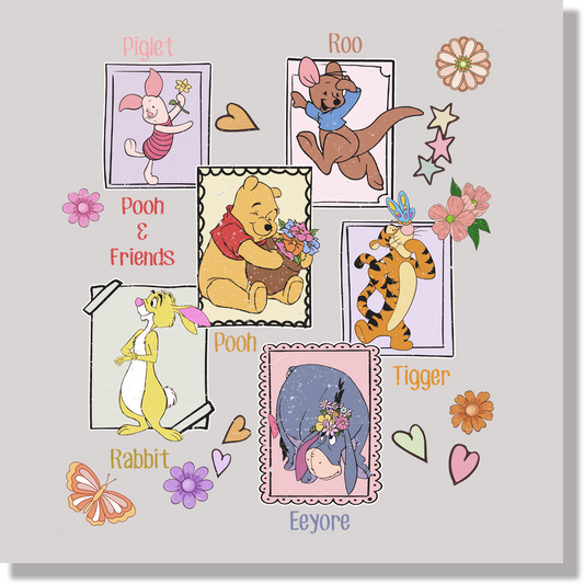 Winnie The Pooh & Friends Stamps DTF Transfer