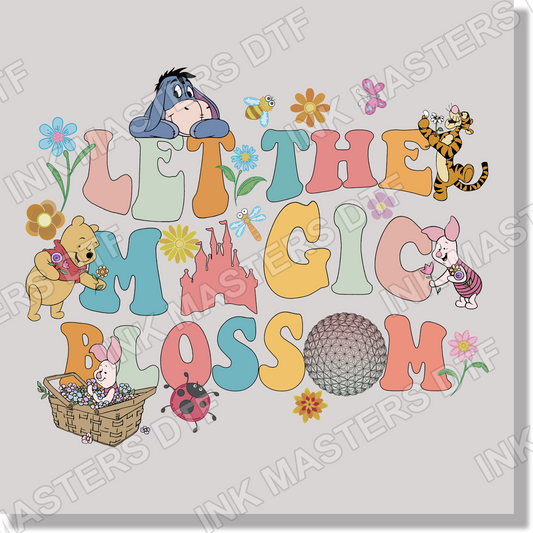 Winnie The Pooh Let The Magic Blossom DTF Transfer