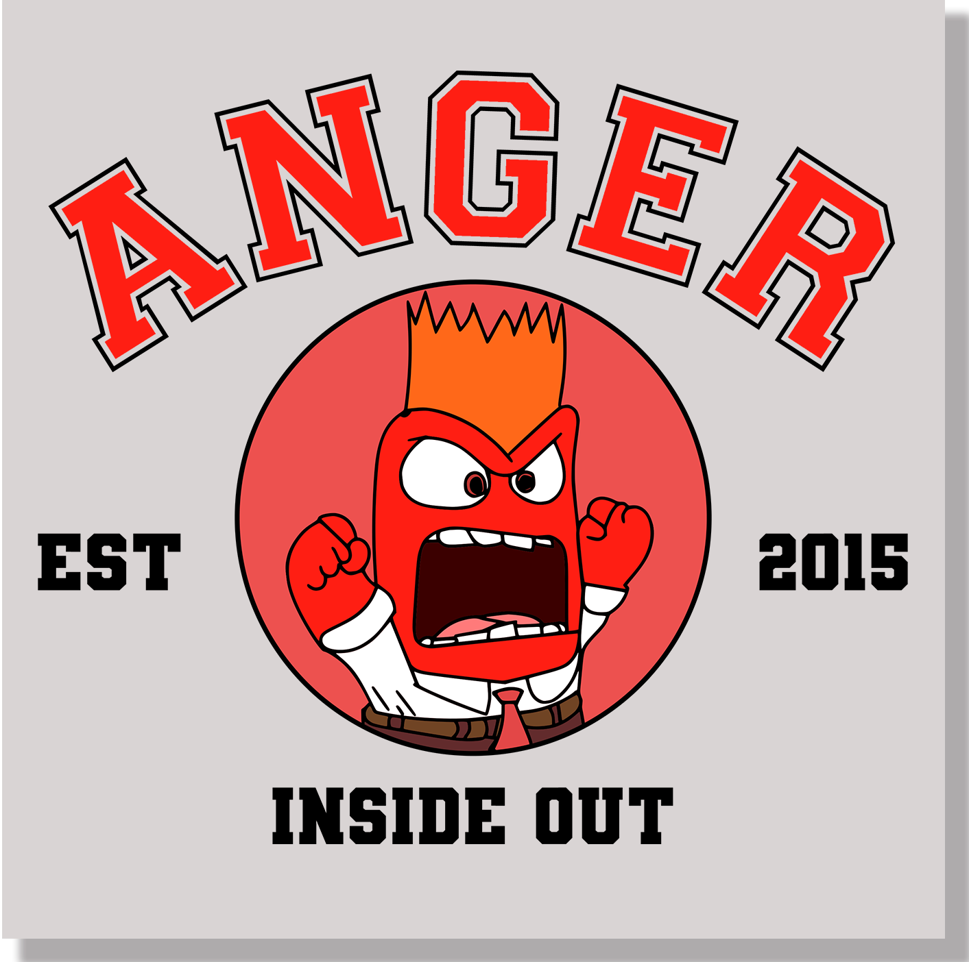 Inside Out Anger DTF Transfer