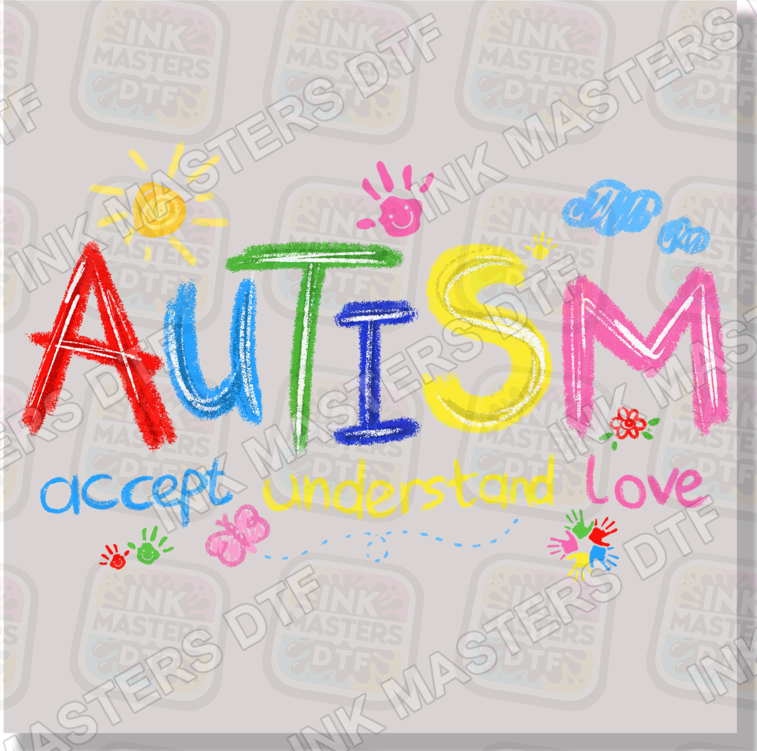 Autism Accept Understand Love DTF Transfer - Ink Masters DTF