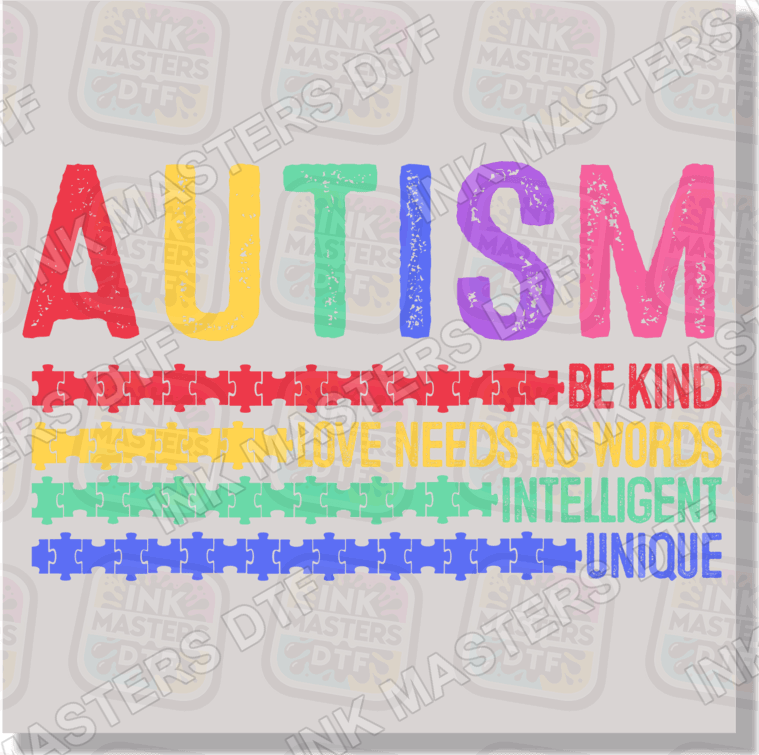 Autism Be Kind DTF Transfer - Ink Masters DTF