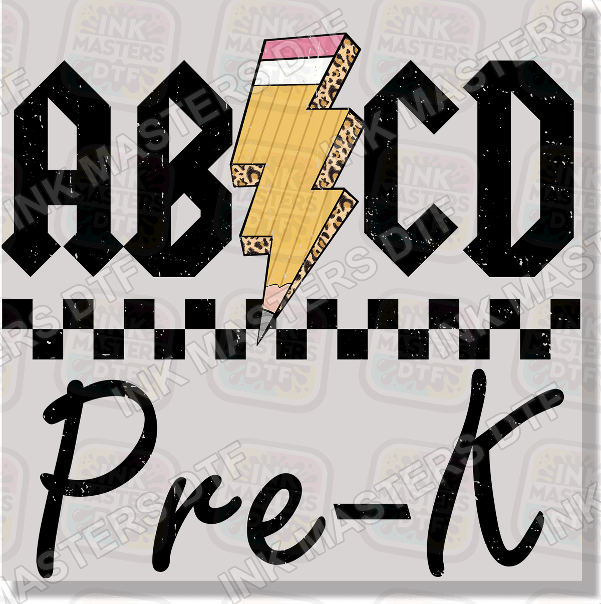 Back To School AB CD Pre-K - Sixth Grade DTF Transfer - Ink Masters DTF