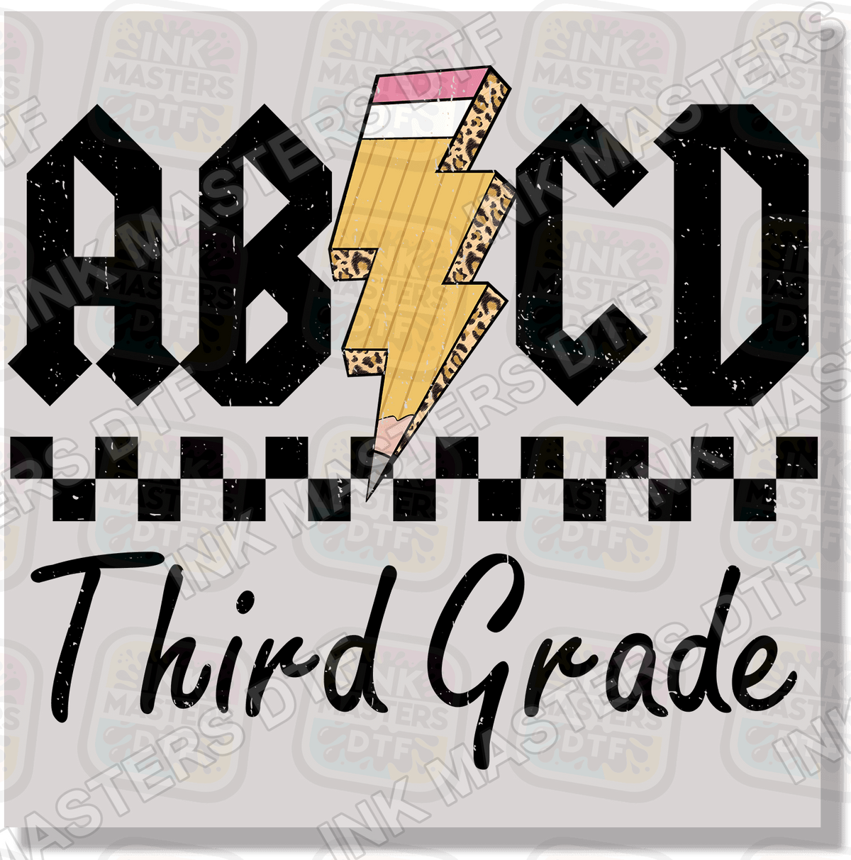 Back To School AB CD Pre-K - Sixth Grade DTF Transfer - Ink Masters DTF