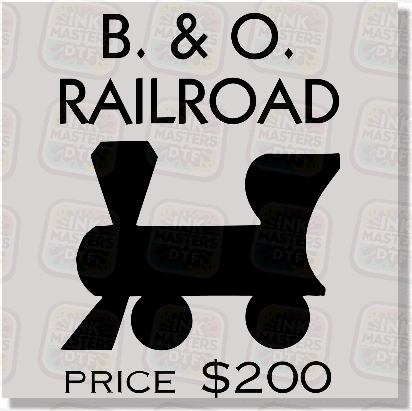 B & O Railroad DTF Transfer - Ink Masters DTF